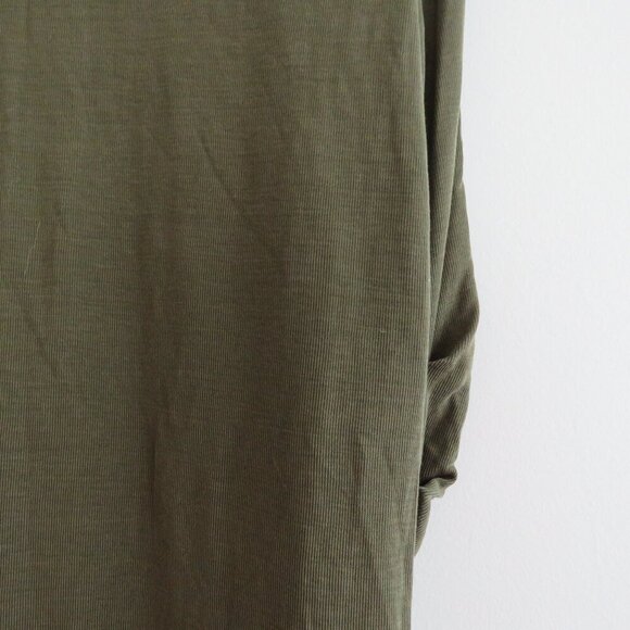 BARBARA BUI 100% Lyocell Draped Ruched Stretch Dress in Khaki Green - Size L - Picture 9 of 13